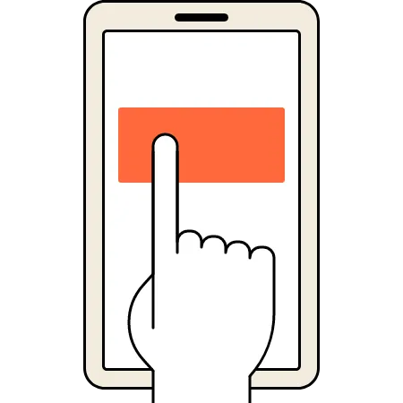 スマホで申し込むイラスト