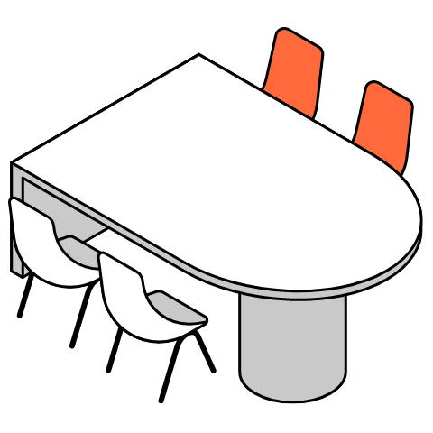 会議室のテーブルのイラスト