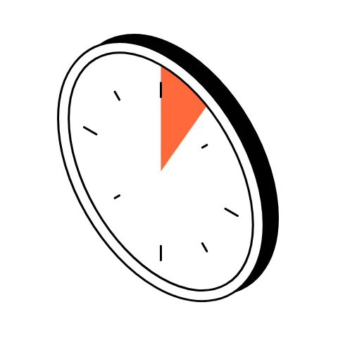 時間を示す時計のイラスト