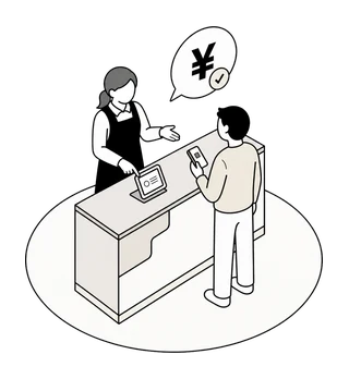 支払いをする人